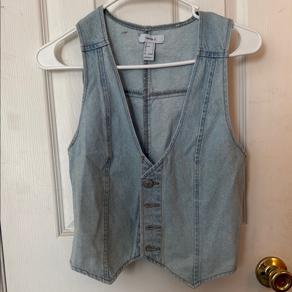 Light Blue Denim Vest